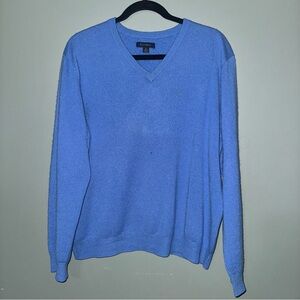 Club Room Light Blue Cashmere V-Neck Sweater